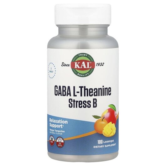 Основное фото товара KAL, ГАМК, GABA L-Theanine Stress B, 100 пастилок