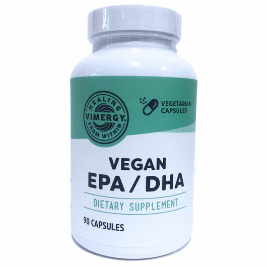 Основне фото товару Vegan EPA/DHA Основне фото товару Vimergy, Vegan EPA/DHA, Омега ЕПК ДГК, 90 капсул