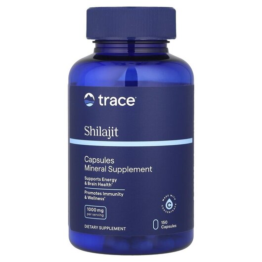 Основное фото товара Trace, Шилайт, Himalayan Shilajit High Potency 1000 mg, 150 капсу