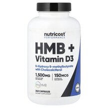 Performance HMB + Vitamin D3 Nutricost 240 капсул