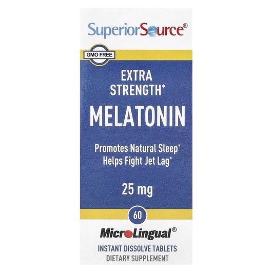 Основне фото товару Extra Strength Melatonin 25 mg Основне фото товару Extra Strength Melatonin 25 mg, Мелатонін, 60 таблеток