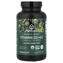 Вітаміни D3 K2 Organic Vegan Vitamin D3 + K2 PlantFusion