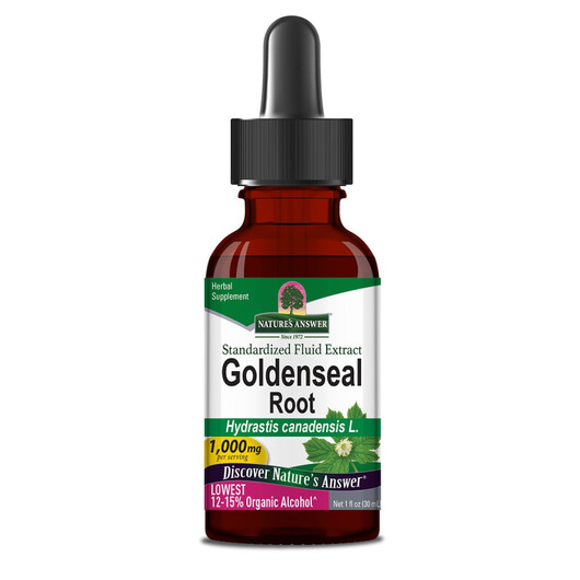 Основное фото товара Goldenseal Root Low Alcohol Основное фото товара Nature's Answer, Желтокорень, Goldenseal Root Low Alcohol, 3