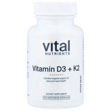 Vitamin D3 + K2 Витамины D3 + K2 Vital Nutrients Vitamin D3 + K2 Витамины D3 + K2 Vital Nutrients