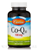 Коензим CoQ10 CoQ10 100 mg Carlson 200 капсул Коензим CoQ10 CoQ10 100 mg Carlson 200 капсул