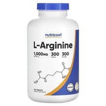 L-Arginine 1000 mg L-Аргинин Nutricost 300 таблеток L-Arginine 1000 mg L-Аргинин Nutricost 300 таблеток