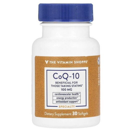 Основное фото товара CoQ-10 100 mg Основное фото товара TheVitaminShoppe, Коэнзим CoQ10, CoQ-10 100 mg, 30 капсул