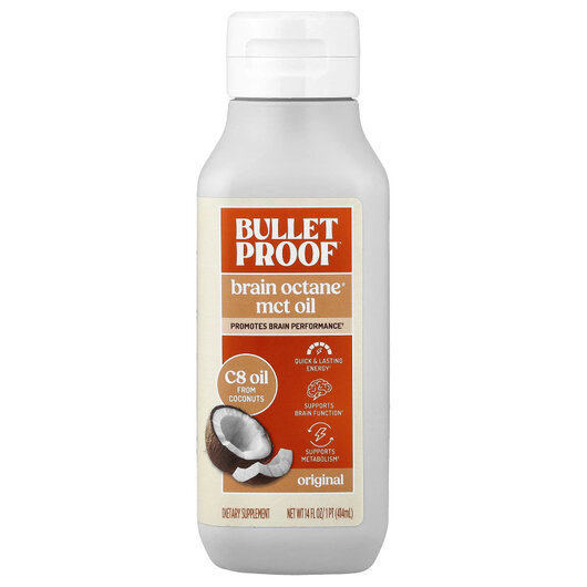 Основное фото товара Brain Octane C8 MCT Oil Основное фото товара Bullet Proof, MCT Масло, Brain Octane C8 MCT Oil, 414 мл