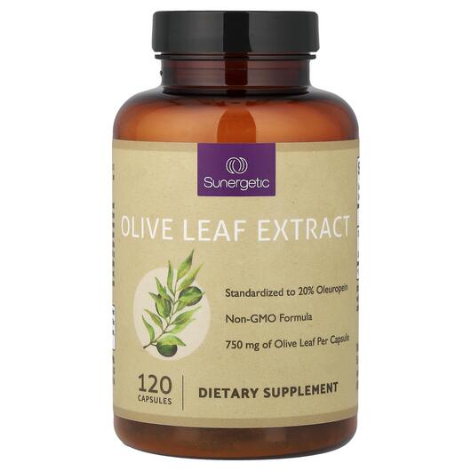 Основное фото товара Olive Leaf Extract 750 mg Основное фото товара Sunergetic, Листья оливы, Olive Leaf Extract 750 mg, 120 капсул