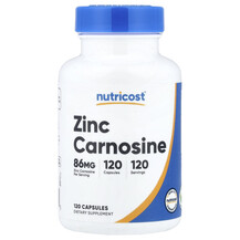 Цинк Zinc Carnosine 86 mg Nutricost 120 капсул