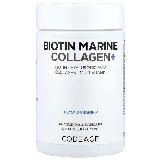 Основное фото товара Морской коллаген, Wild Caught Biotin Marine Collagen, 120 капсул