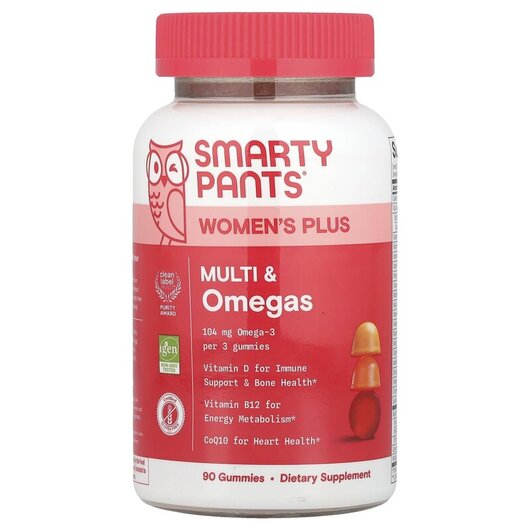 Основне фото товару Women's Plus Multi & Omegas Gummies Strawberry Orange and Lemon Creme Основне фото товару Women's Plus Multi & Omegas Gummies Strawberry, Вітаміни