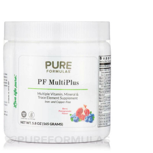 Основне фото товару PF MultiPlus Berry Pomegranate Flavor Основне фото товару PureFormulas, PF MultiPlus Berry Pomegranate Flavor, Гранат, 165