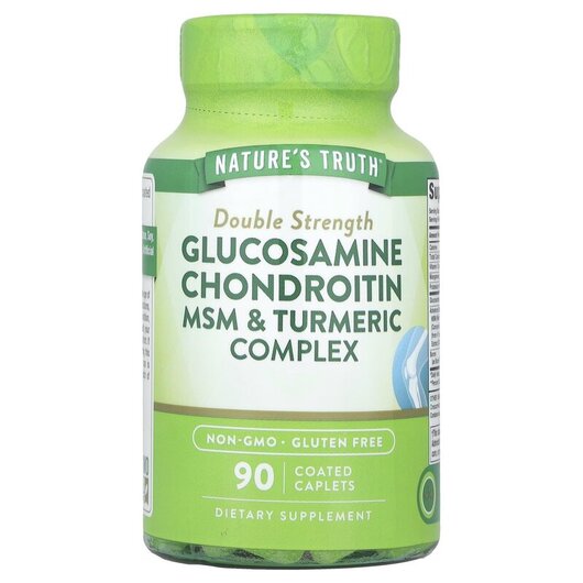 Основне фото товару Double Strength Glucosamine Chondroitin MSM & Turmeric Complex Основне фото товару Double Strength Glucosamine Chondroitin, Глюкозамін Хондроітин, 9
