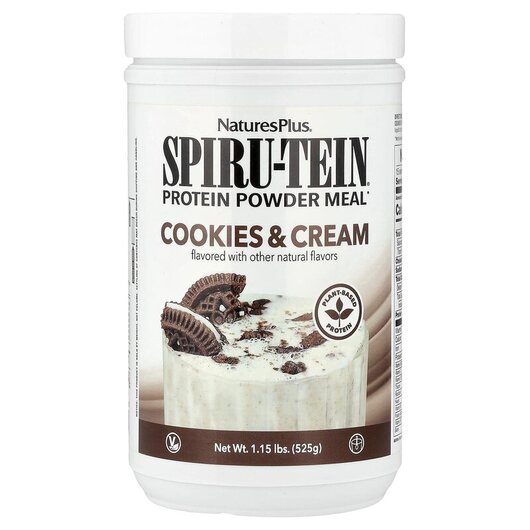 Основне фото товару Spiru-Tein Protein Powder Meal Cookies & Cream, Протеїн, 525 