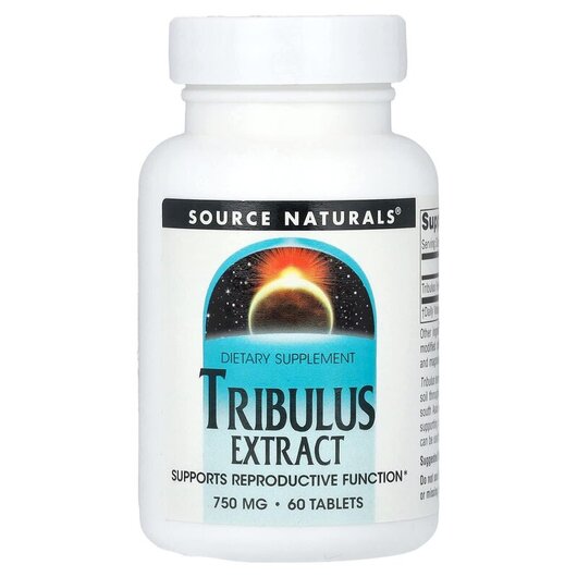 Основне фото товару Tribulus 750 mg Основне фото товару Source Naturals, Tribulus 750 mg 60, Трибулус 750 мг, 60 таблеток