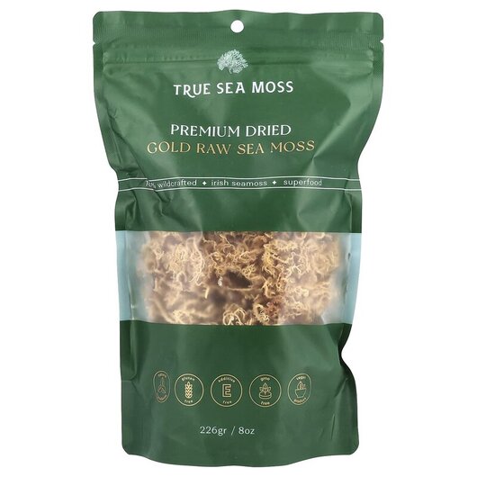 Основне фото товару Premium Dried Gold Raw Sea Moss Основне фото товару Premium Dried Gold Raw Sea Moss, Ірландський морський мох, 226 г