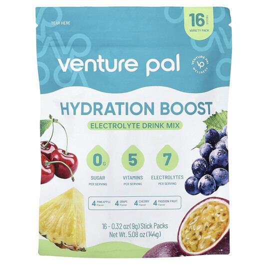 Основне фото товару Hydration Boost Electrolyte Drink Mix Variety Pack, Електроліти, 