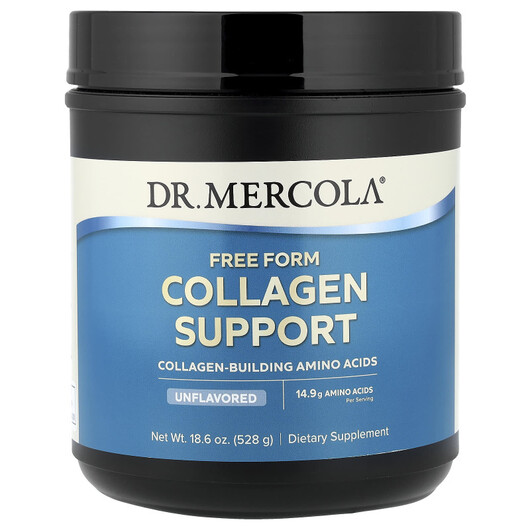 Основне фото товару Dr. Mercola, Free Form Collagen Support Unflavored, Колаген, 528 