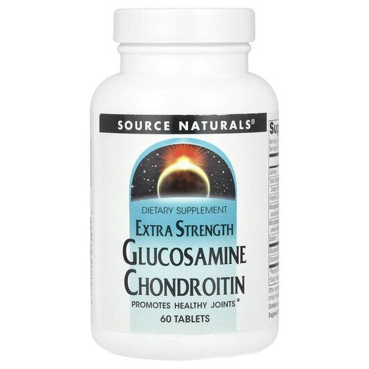 Основне фото товару Glucosamine Chondroitin Extra Strength, Глюкозамін Хондроітин, 60
