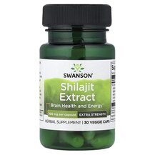 Shilajit Extract 100 mg Шилайт Swanson 30 капсул