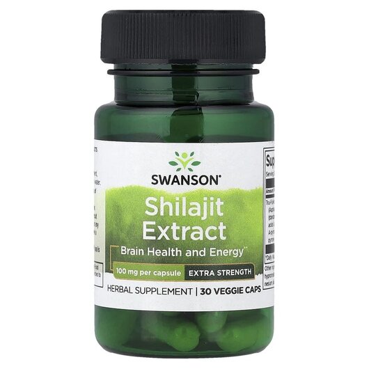 Основное фото товара Swanson, Шилайт, Shilajit Extract 100 mg, 30 капсул