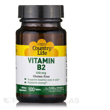 Вітамін В2 Рибофлавін Vitamin B2 100 mg Country Life Вітамін В2 Рибофлавін Vitamin B2 100 mg Country Life