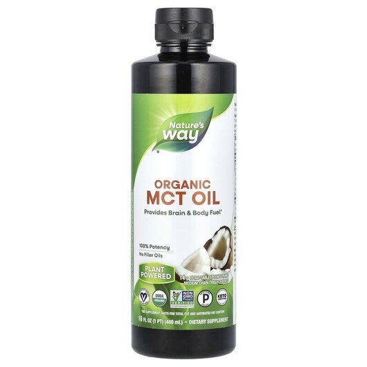 Основне фото товару Nature's Way, MCT Oil, MCT Олія, 480 мл
