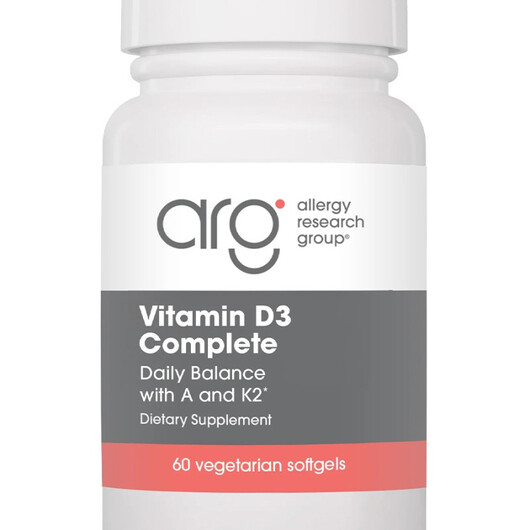 Основне фото товару Allergy Research Group, Vitamin D3 Complete, Вітамін D3, 60 капсу