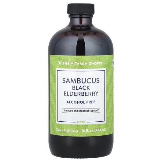 Основное фото товара Черная Бузина, Sambucus Black Elderberry Alcohol Free, 473 мл