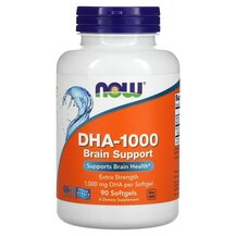 DHA-1000 Brain Support DHA 1000 мг NOW Foods 90 капсул DHA-1000 Brain Support DHA 1000 мг NOW Foods 90 капсул