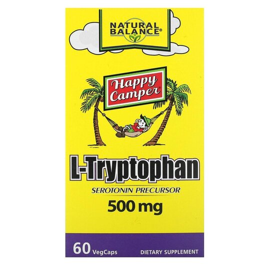 Основное фото товара Natural Balance, L-Триптофан, L-Tryptophan 500 mg, 60 капсул