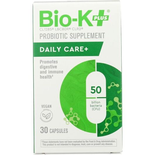 Основное фото товара Daily Care+ Probiotics 50 Billion Основное фото товара Bio-K Plus, Пробиотики, Daily Care+ Probiotics 50 Billion, 30 кап