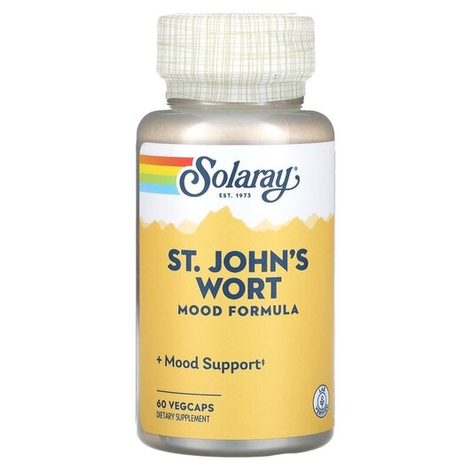 Основное фото товара Solaray, Зверобой, St. John's Wort Mood Formula, 60 капсул