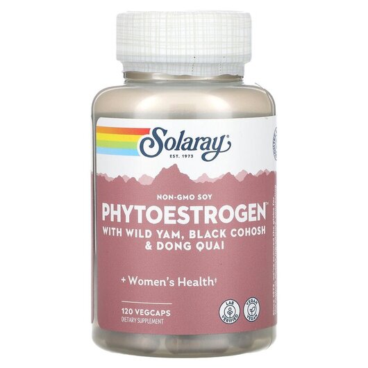 Основне фото товару Phytoestrogen with Wild Yam Black Cohosh & Dong Quai Основне фото товару Solaray, Phytoestrogen, Підтримка естрогену, 120 капсул