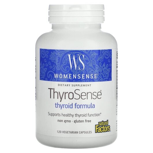 Основное фото товара WomenSense ThyroSense Thyroid Formula Основное фото товара WomenSense ThyroSense, Поддержка щитовидной, 120 щитовидной желез