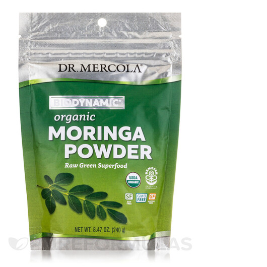Основное фото товара Biodynamic Organic Moringa Powder Основное фото товара Dr. Mercola, Моринга, Biodynamic Organic Moringa Powder, 240 г