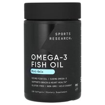 Омега 3 Omega-3 Fish Oil Mini Gels Sports Research Омега 3 Omega-3 Fish Oil Mini Gels Sports Research