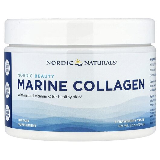 Основное фото товара Морской коллаген, Marine Collagen Strawberry Flavor, 150 г
