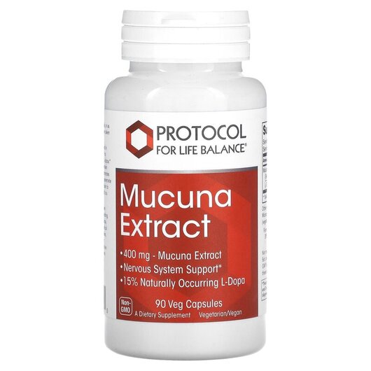 Основне фото товару Mucuna Extract Основне фото товару Protocol for Life Balance, Mucuna Extract, Мукуна, 90 капсул