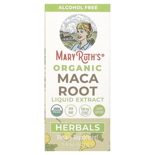 Основное фото товара Organic Maca Root Liquid Extract Alcohol Free 590 mg Основное фото товара Мака, Organic Maca Root Liquid Extract Alcohol Free 590 mg, 30 мл
