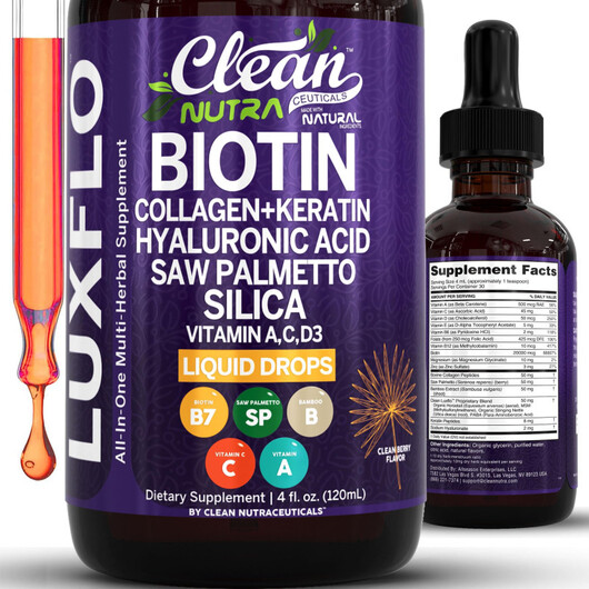 Основное фото товара Liquid Biotin & Collagen Keratin Hyaluronic Acid, Витамин B7 