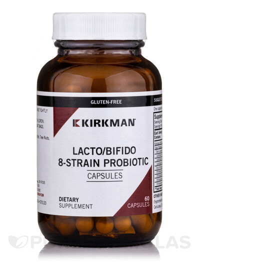 Основное фото товара Lacto/Bifido 8-Strain Probiotic Основное фото товара Kirkman, Пробиотики, Lacto/Bifido 8-Strain Probiotic, 60 капсул