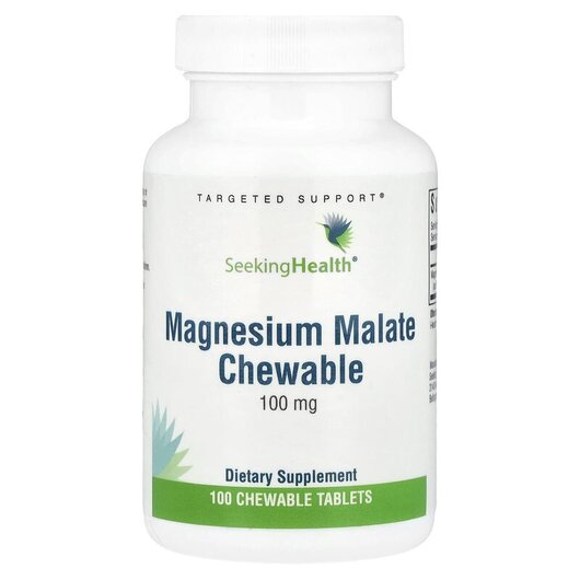 Основное фото товара Магний Малат, Magnesium Malate Chewable 100 mg, 100 таблеток