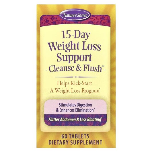 Основное фото товара 15-Day Weight Loss Support Cleanse & Flush Основное фото товара Контроль веса, 15-Day Weight Loss Support Cleanse & Flush, 60
