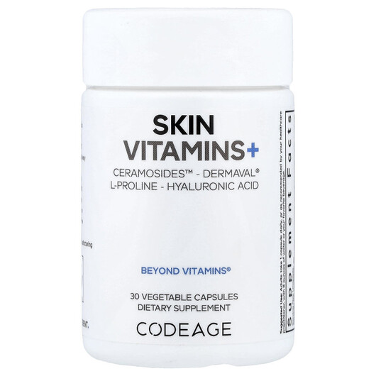 Основне фото товару CodeAge, Skin Vitamins+, Вітаміни, 30 капсул