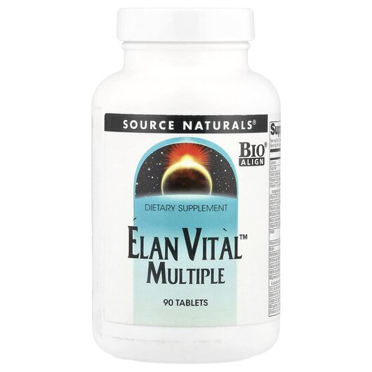 Основное фото товара Source Naturals, Elan Vital, Elan Vital Multiple 90, 90 таблеток