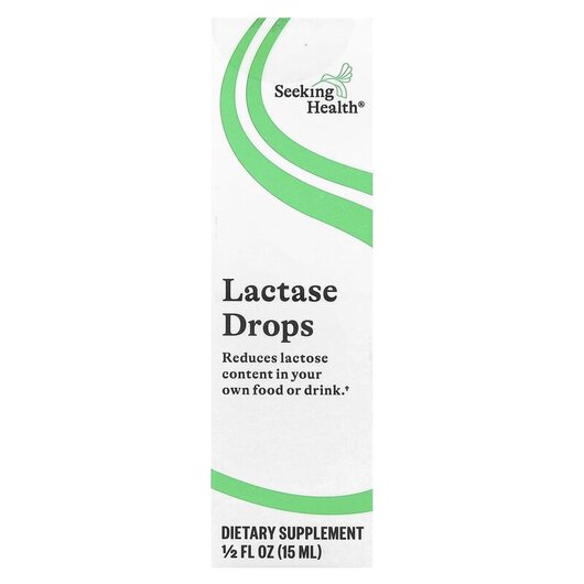 Основне фото товару Lactase Drops Основне фото товару Seeking Health, Lactase Drops, Фермент Лактаза, 15 мл
