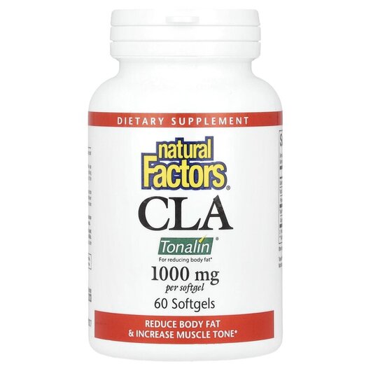 Основное фото товара Natural Factors, CLA 1000 мг, CLA 1000 mg 60, 60 капсул