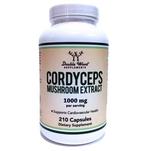 Основне фото товару Cordyceps Mushroom Extract 1000 mg, Гриби Кордицепс, 210 капсул